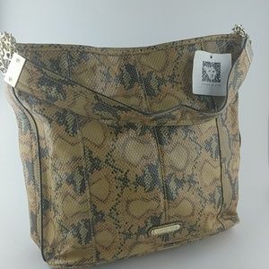 Anne Klein Large Snakeskin print tote